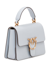 PINKO - Love One Top Handle Bag with Flap and Handle - Blue - LIDIASHOPPING® - Official Website