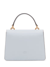 PINKO - Love One Top Handle Bag with Flap and Handle - Blue - LIDIASHOPPING® - Official Website