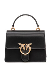 PINKO - Love One Top Handle Bag with Flap and Handle - Black - LIDIASHOPPING® - Official Website