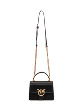 PINKO - Love One Top Handle Bag with Flap and Handle - Black - LIDIASHOPPING® - Official Website
