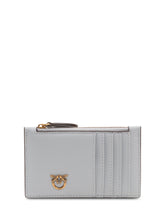 PINKO - Airone Card Holder with Front Logo - Blue - LIDIASHOPPING® - Official Website