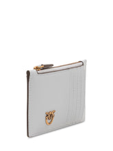 PINKO - Airone Card Holder with Front Logo - Blue - LIDIASHOPPING® - Official Website