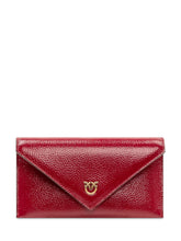 PINKO - Pochette Flat Mini con Zip - Rosso - LIDIASHOPPING® - Official Website