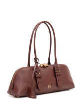 PINKO - Bowling Baguette Bag with Handles and Zip - Red - LIDIASHOPPING® - Official Website