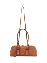 PINKO - Bowling Baguette Bag with Handles and Zip - Brown - LIDIASHOPPING® - Official Website