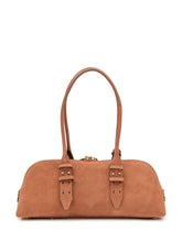 PINKO - Bowling Baguette Bag with Handles and Zip - Brown - LIDIASHOPPING® - Official Website