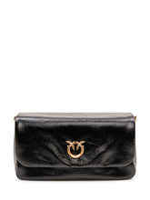 PINKO - Click Soft Baguette Bag with Flap - Black - LIDIASHOPPING® - Official Website