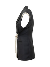 THE SEAFARER - Tailored Vest with Front Knot - Blue - LIDIASHOPPING® - Official Website