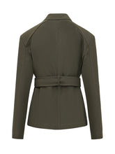 THE SEAFARER - Belted Jacket with Lapels - Green - LIDIASHOPPING® - Official Website