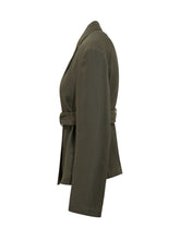 THE SEAFARER - Belted Jacket with Lapels - Green - LIDIASHOPPING® - Official Website