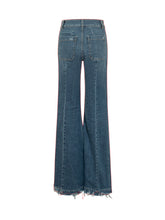 THE SEAFARER - Jeans a Gamba Ampia con Fondo Sfrangiato - Blu - LIDIASHOPPING® - Official Website