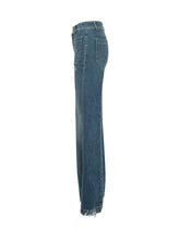 THE SEAFARER - Jeans a Gamba Ampia con Fondo Sfrangiato - Blu - LIDIASHOPPING® - Official Website