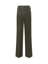THE SEAFARER - Wide Leg Belted Trousers - Green - LIDIASHOPPING® - Official Website