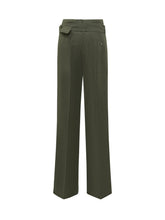 THE SEAFARER - Wide Leg Belted Trousers - Green - LIDIASHOPPING® - Official Website