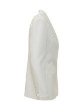 MAX MARA STUDIO - Double Breasted Blazer with Classic Lapels - White - LIDIASHOPPING® - Official Website