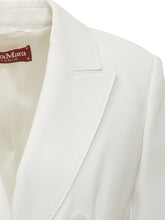 MAX MARA STUDIO - Double Breasted Blazer with Classic Lapels - White - LIDIASHOPPING® - Official Website