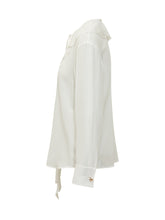 MAX MARA STUDIO - Shirt with Ruffles and Neck Tie - White - LIDIASHOPPING® - Official Website