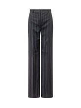 MAX MARA STUDIO - Pantalone Sartoriale a Righe Sottili - Blu - LIDIASHOPPING® - Official Website