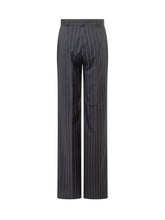 MAX MARA STUDIO - Pantalone Sartoriale a Righe Sottili - Blu - LIDIASHOPPING® - Official Website