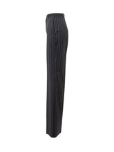 MAX MARA STUDIO - Pantalone Sartoriale a Righe Sottili - Blu - LIDIASHOPPING® - Official Website