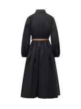 MAX MARA STUDIO - Abito Chemisier Lungo con Cintura - Nero - LIDIASHOPPING® - Official Website