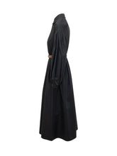 MAX MARA STUDIO - Abito Chemisier Lungo con Cintura - Nero - LIDIASHOPPING® - Official Website