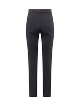 MAX MARA STUDIO - Pantalone Sartoriale Slim a Vita Alta - Blu - LIDIASHOPPING® - Official Website