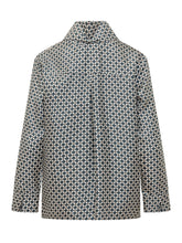 MAX MARA S - Geometric Print Blouse with Bow - Blue - LIDIASHOPPING® - Official Website