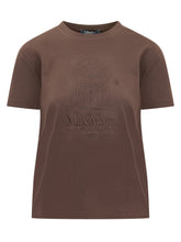 MAX MARA S - T-shirt con Ricamo Frontale - Marrone | Lidia Shopping | Official Website