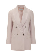 MAX MARA - Double Breasted Blazer with Peak Lapels - Pink - LIDIASHOPPING® - Official Website