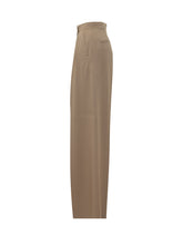 MAX MARA - Pantalone Palazzo a Vita Alta - Beige - LIDIASHOPPING® - Official Website