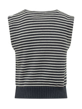 WEEKEND by MAX MARA - Gilet a Righe con Girocollo - Blu - LIDIASHOPPING® - Official Website