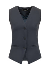 WEEKEND by MAX MARA - Gilet Sartoriale Scollo a V - Blu - LIDIASHOPPING® - Official Website