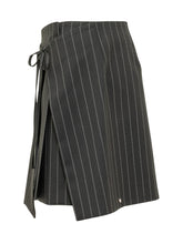 SPORTMAX - Pinstripe Wrap Skirt - Black - LIDIASHOPPING® - Official Website