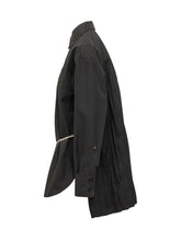 SPORTMAX - Shirt Dress with Belt and Pleated Hem - Black - LIDIASHOPPING® - Official Website