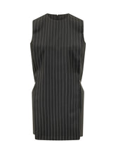 SPORTMAX - Pinstripe Dress with Belt - Black - LIDIASHOPPING® - Official Website