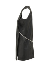 SPORTMAX - Pinstripe Dress with Belt - Black - LIDIASHOPPING® - Official Website