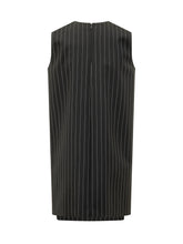 SPORTMAX - Pinstripe Dress with Belt - Black - LIDIASHOPPING® - Official Website