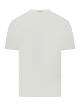 EMPORIO ARMANI - Crewneck T-shirt with Embossed Logo - White - LIDIASHOPPING® - Official Website