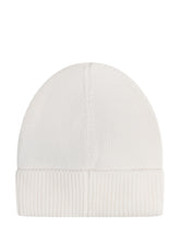 MONCLER KIDS - Cappello in Maglia con Risvolto - Bianco - LIDIASHOPPING® - Official Website