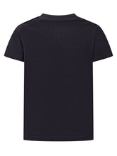 MONCLER KIDS - Short-Sleeve T-Shirt with Front Print - Blue - LIDIASHOPPING® - Official Website
