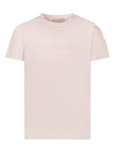 MONCLER KIDS - Short-Sleeve T-Shirt with Front Print - Pink - LIDIASHOPPING® - Official Website