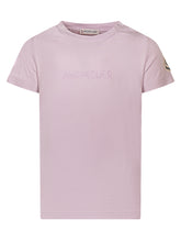 MONCLER KIDS - T-Shirt a Maniche Corte con Stampa Frontale - Viola - LIDIASHOPPING® - Official Website