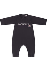 MONCLER KIDS - Tutina in Felpa con Logo - Blu | Lidia Shopping ® | Official Website