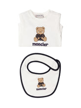 MONCLER KIDS - Completo Body con Bavaglino - Bianco - LIDIASHOPPING® - Official Website