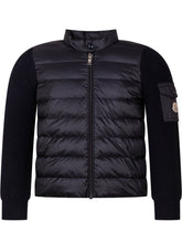 MONCLER KIDS - Quilted Cardigan with Zip and Sleeve Pocket - Blue - LIDIASHOPPING® - Official Website