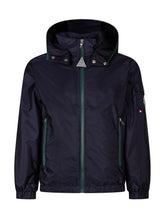MONCLER KIDS - Banu Jacket with Hood and Zip - Blue - LIDIASHOPPING® - Official Website