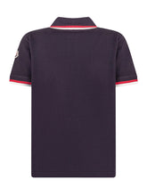 MONCLER KIDS - Short Sleeve Polo Shirt - Blue - LIDIASHOPPING® - Official Website
