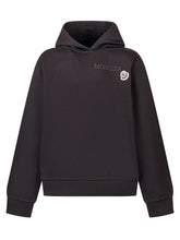 MONCLER KIDS - Hooded Sweatshirt - Black - LIDIASHOPPING® - Official Website