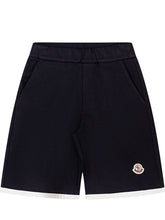 MONCLER KIDS - Pantaloni Corti in Felpa - Blu - LIDIASHOPPING® - Official Website